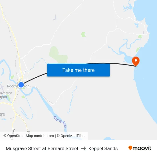 Musgrave Street at Bernard Street to Keppel Sands map