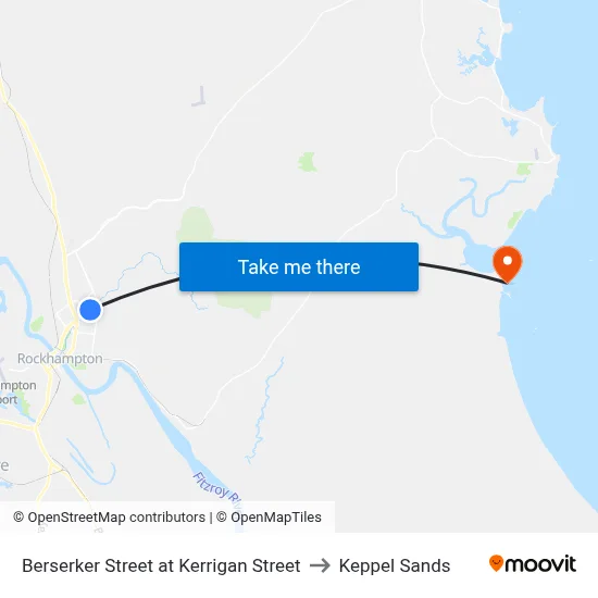 Berserker Street at Kerrigan Street to Keppel Sands map