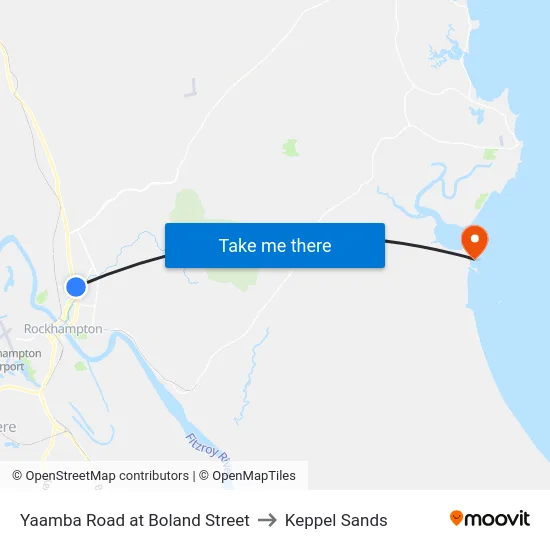 Yaamba Road at Boland Street to Keppel Sands map