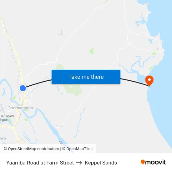 Yaamba Road at Farm Street to Keppel Sands map