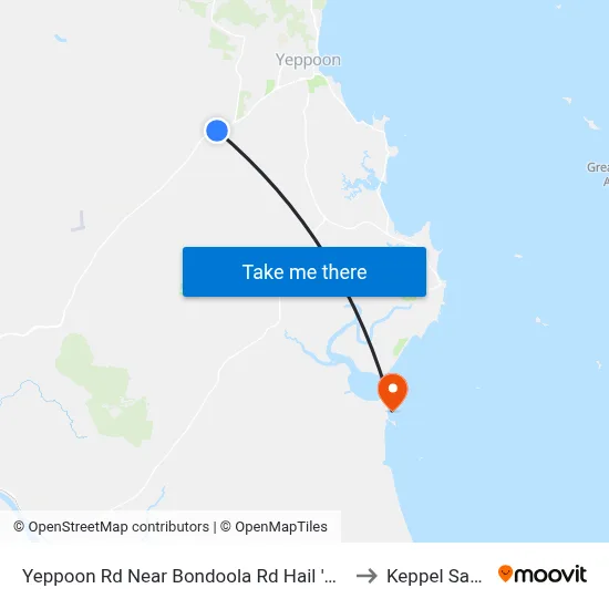 Yeppoon Rd Near Bondoola Rd Hail 'N' Ride to Keppel Sands map