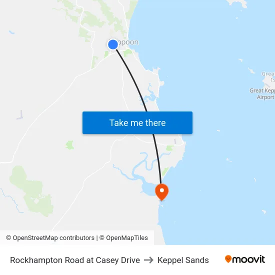 Rockhampton Road at Casey Drive to Keppel Sands map