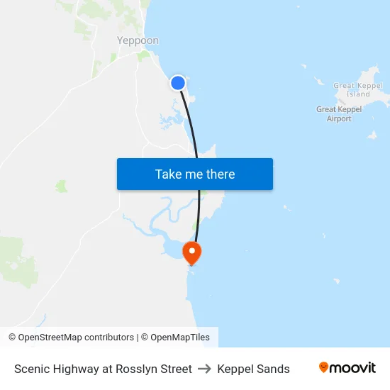 Scenic Highway at Rosslyn Street to Keppel Sands map