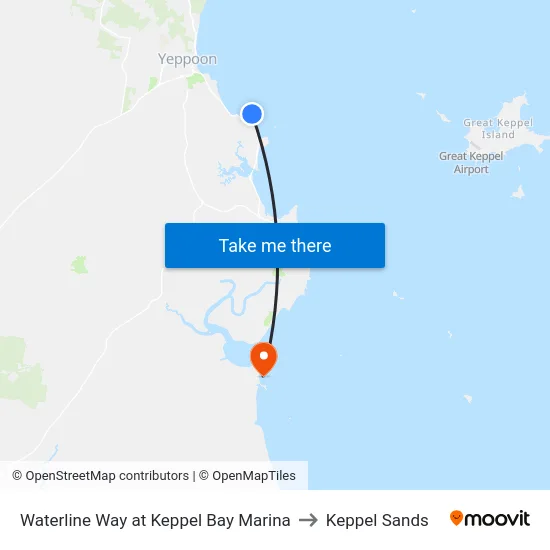Waterline Way at Keppel Bay Marina to Keppel Sands map