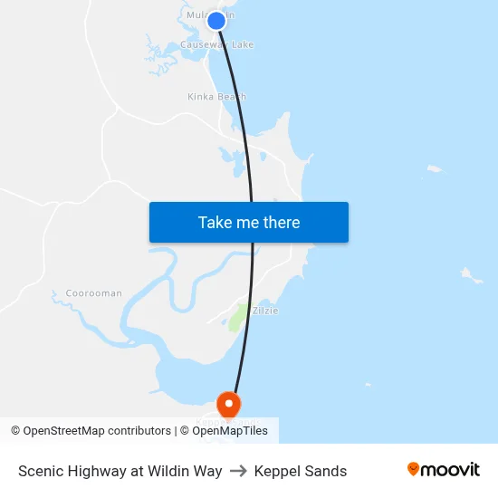 Scenic Highway at Wildin Way to Keppel Sands map