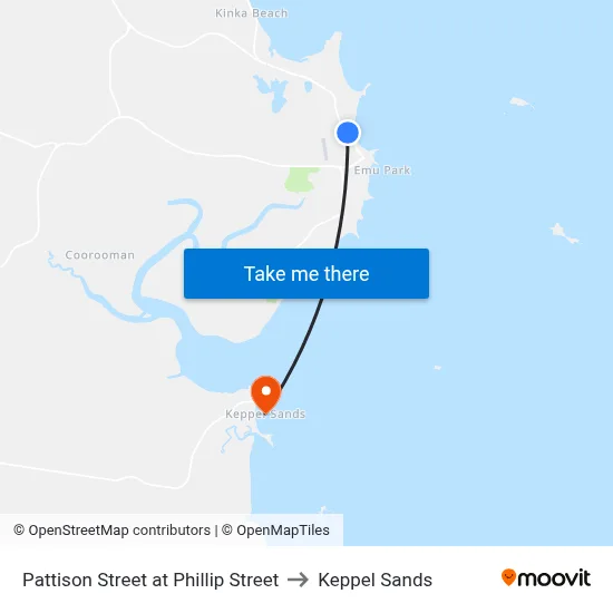 Pattison Street at Phillip Street to Keppel Sands map