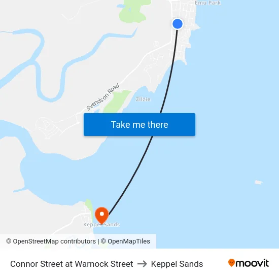 Connor Street at Warnock Street to Keppel Sands map