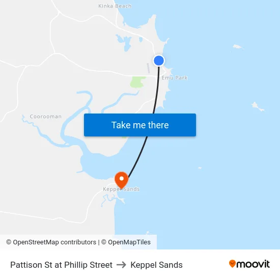 Pattison St at Phillip Street to Keppel Sands map