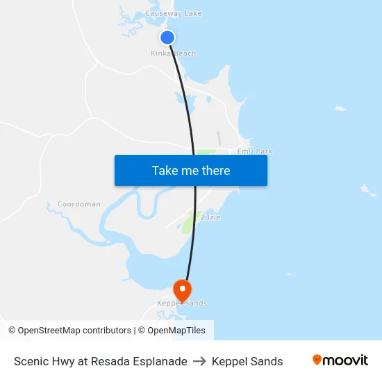 Scenic Hwy at Resada Esplanade to Keppel Sands map