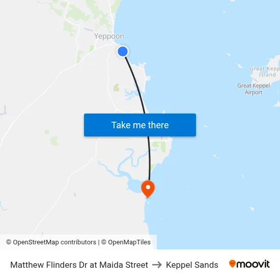 Matthew Flinders Dr at Maida Street to Keppel Sands map