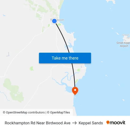Rockhampton Rd Near Birdwood Ave to Keppel Sands map