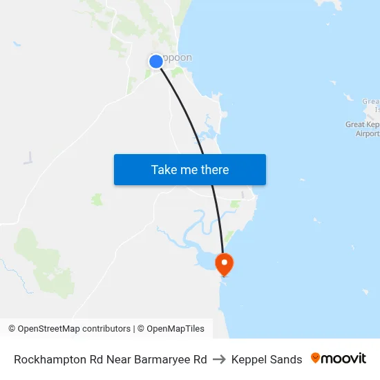 Rockhampton Rd Near Barmaryee Rd to Keppel Sands map
