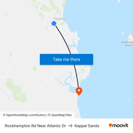 Rockhampton Rd Near Atlantic Dr to Keppel Sands map