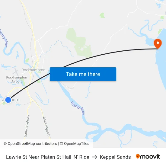 Lawrie St Near Platen St Hail 'N' Ride to Keppel Sands map