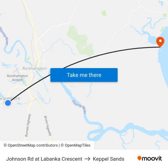 Johnson Rd at Labanka Crescent to Keppel Sands map