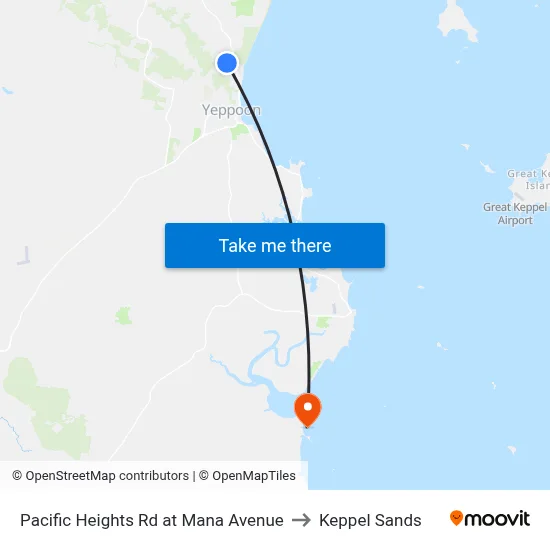 Pacific Heights Rd at Mana Avenue to Keppel Sands map