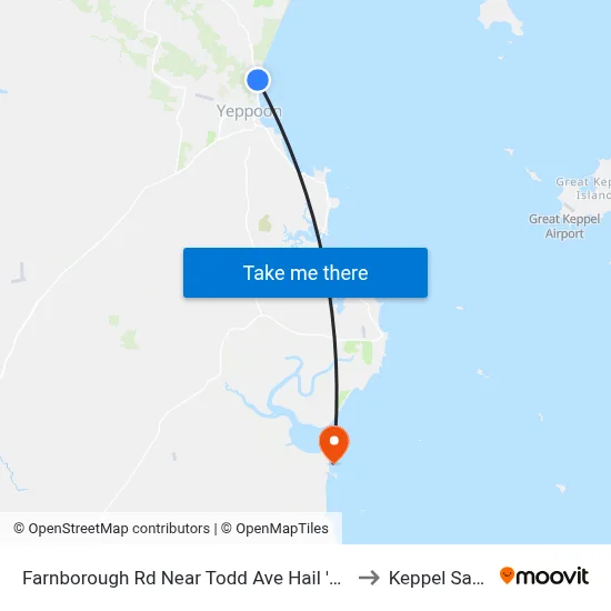 Farnborough Rd Near Todd Ave Hail 'N' Ride to Keppel Sands map