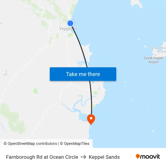 Farnborough Rd at Ocean Circle to Keppel Sands map