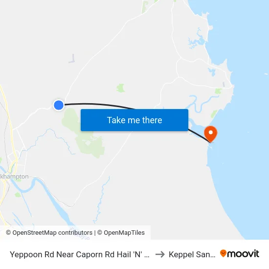 Yeppoon Rd Near Caporn Rd Hail 'N' Ride to Keppel Sands map