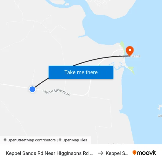 Keppel Sands Rd Near Higginsons Rd Hail 'N' Ride to Keppel Sands map