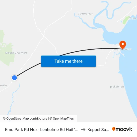 Emu Park Rd Near Leaholme Rd Hail 'N' Ride to Keppel Sands map