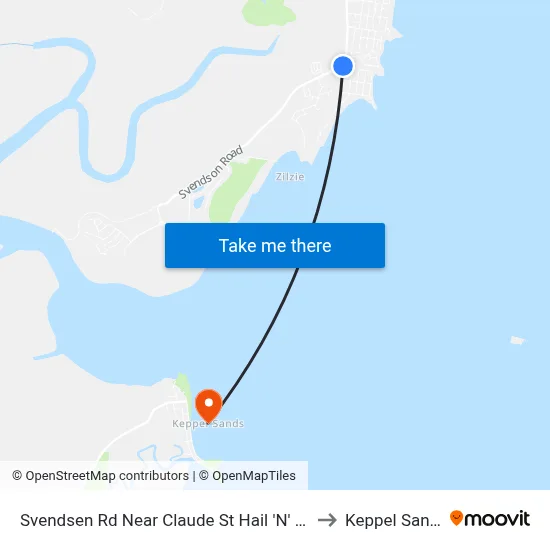Svendsen Rd Near Claude St Hail 'N' Ride to Keppel Sands map
