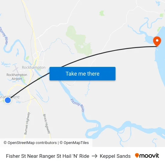 Fisher St Near Ranger St Hail 'N' Ride to Keppel Sands map
