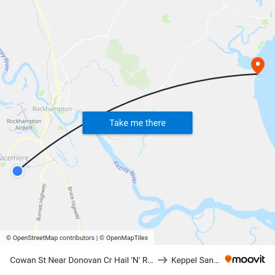 Cowan St Near Donovan Cr Hail 'N' Ride to Keppel Sands map