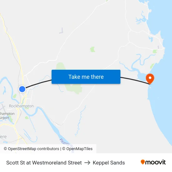 Scott St at Westmoreland Street to Keppel Sands map