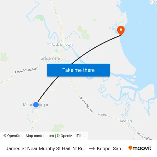 James St Near Murphy St Hail 'N' Ride to Keppel Sands map
