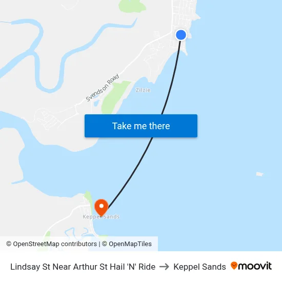 Lindsay St Near Arthur St Hail 'N' Ride to Keppel Sands map