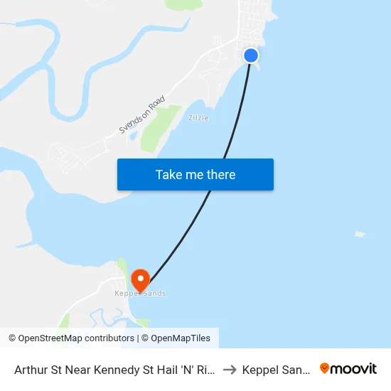 Arthur St Near Kennedy St Hail 'N' Ride to Keppel Sands map