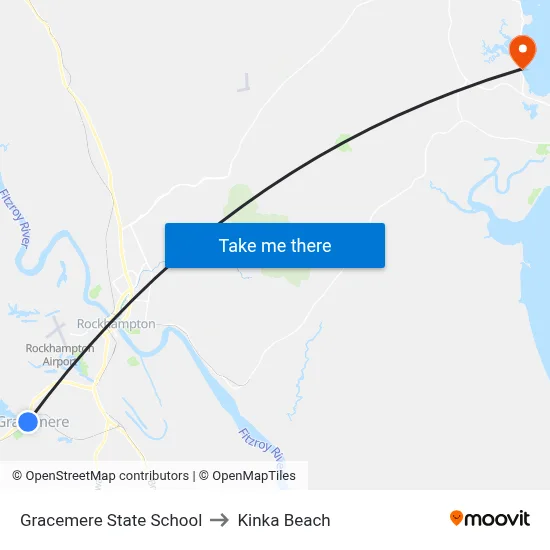 Gracemere State School to Kinka Beach map