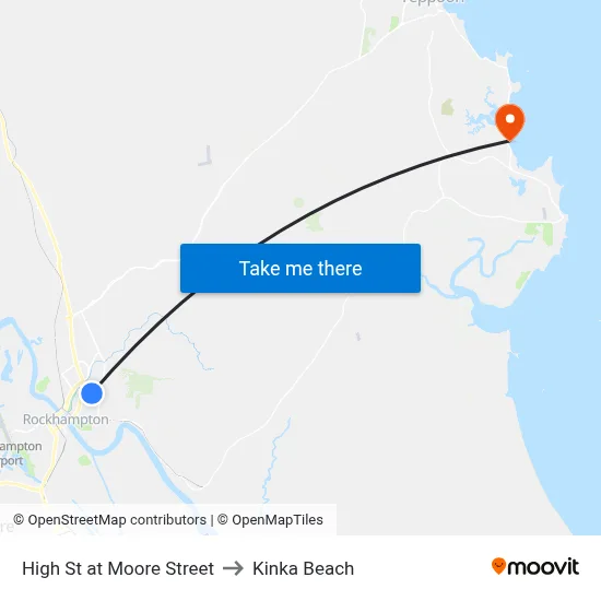 High St at Moore Street to Kinka Beach map