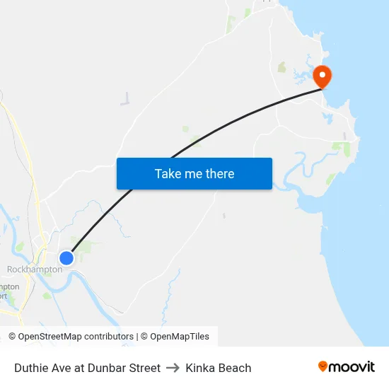 Duthie Ave at Dunbar Street to Kinka Beach map