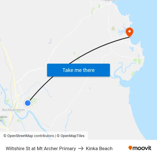 Wiltshire St at Mt Archer Primary to Kinka Beach map