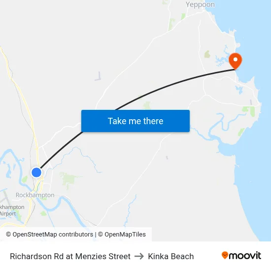 Richardson Rd at Menzies Street to Kinka Beach map