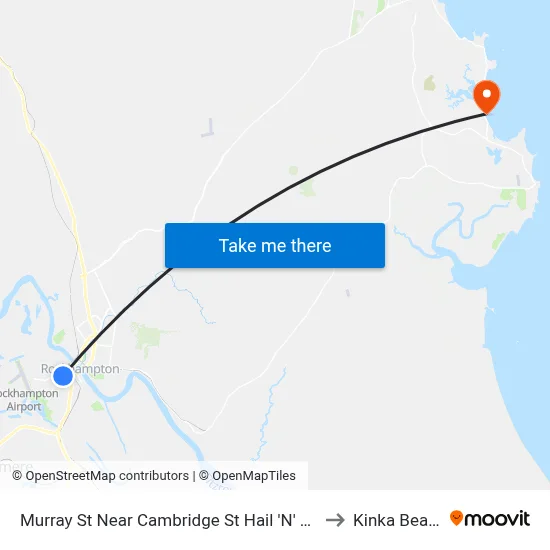 Murray St Near Cambridge St Hail 'N' Ride to Kinka Beach map