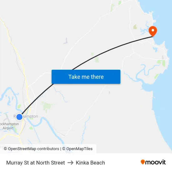 Murray St at North Street to Kinka Beach map