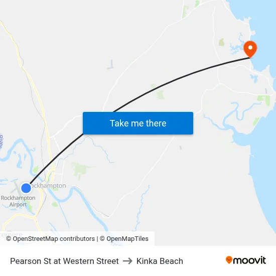 Pearson St at Western Street to Kinka Beach map