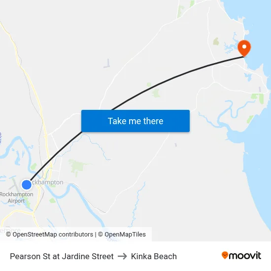 Pearson St at Jardine Street to Kinka Beach map