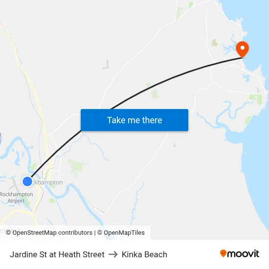 Jardine St at Heath Street to Kinka Beach map