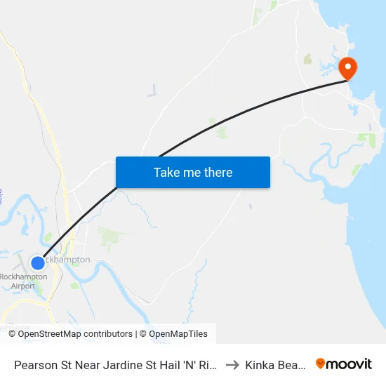 Pearson St Near Jardine St Hail 'N' Ride to Kinka Beach map