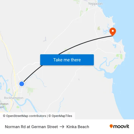 Norman Rd at German Street to Kinka Beach map