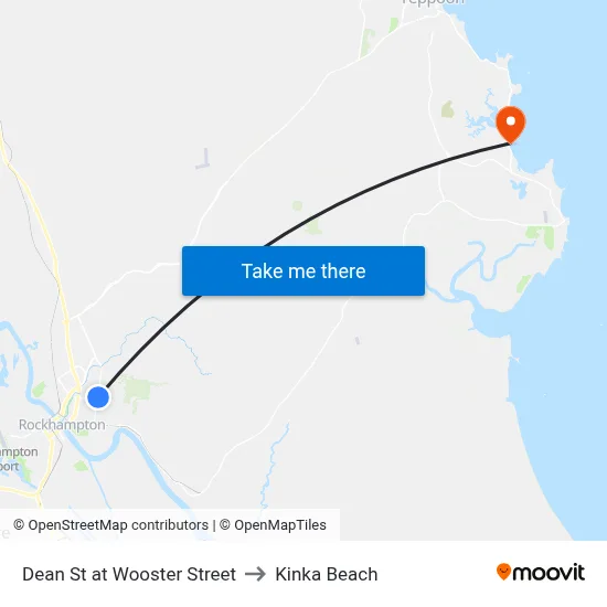 Dean St at Wooster Street to Kinka Beach map