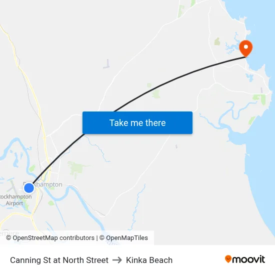 Canning St at North Street to Kinka Beach map