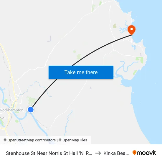 Stenhouse St Near Norris St Hail 'N' Ride to Kinka Beach map