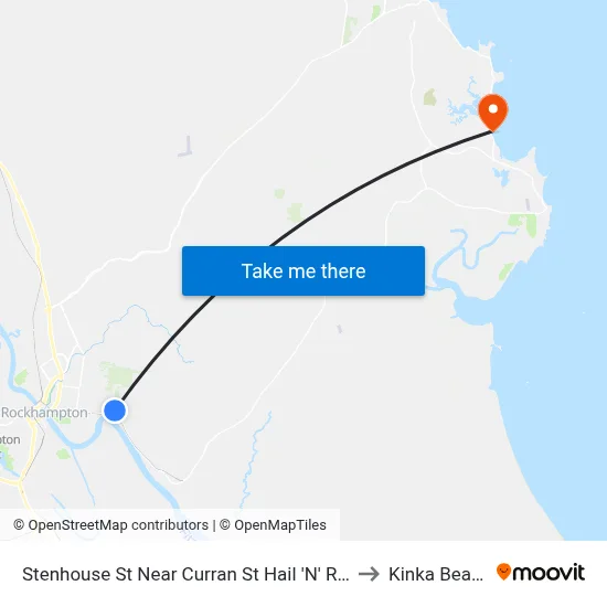Stenhouse St Near Curran St Hail 'N' Ride to Kinka Beach map
