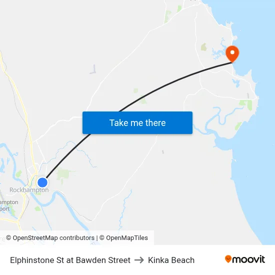 Elphinstone St at Bawden Street to Kinka Beach map