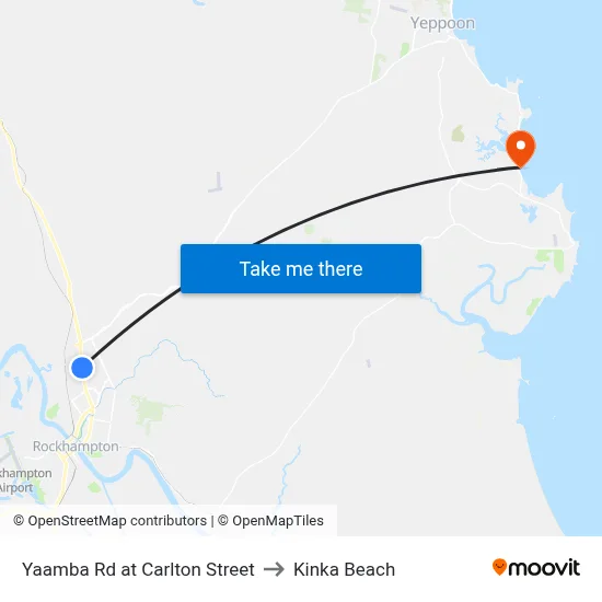 Yaamba Rd at Carlton Street to Kinka Beach map
